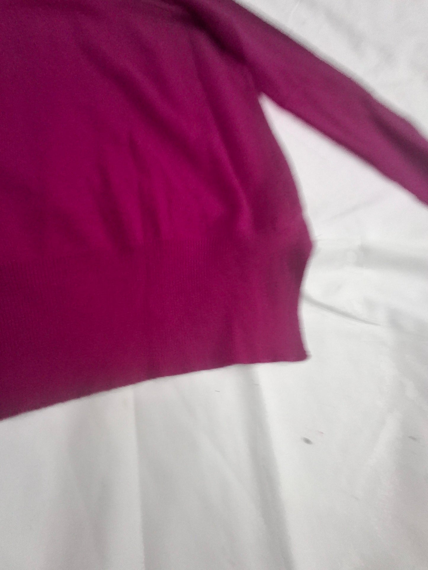 New Ladies Pringle of Scotland Magenta 100% Cashmere Button Up Cardigan, RRP £325