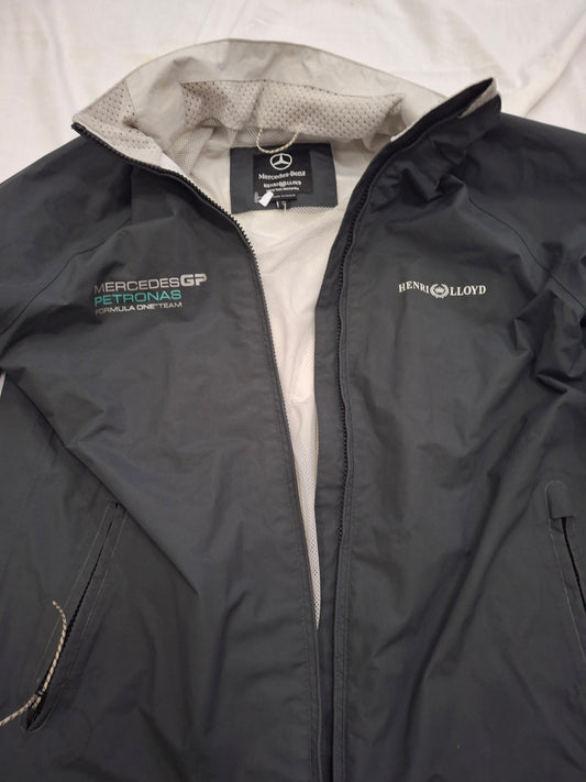 Rare Mens Grey Mercedes Benz Formula 1 Henri Lloyd Windbreaker Jacket, Size Small, RRP £250
